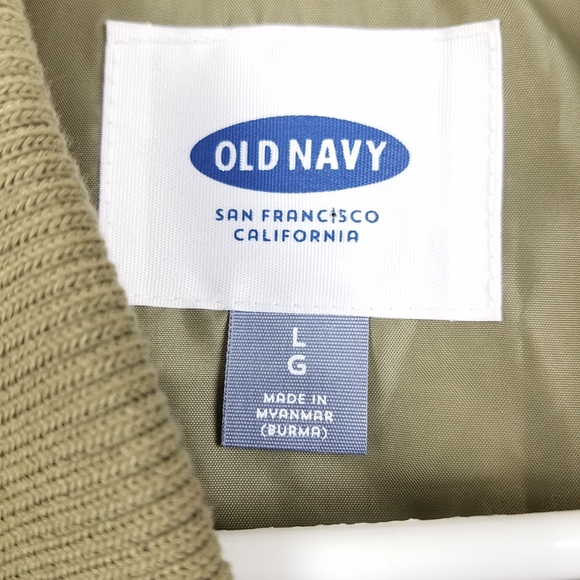 Old Navy khaki color quilted jacket size large - Picture 7 of 8